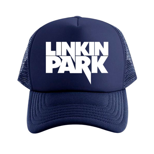 GORRA LINKIN PARK LETRAS AZUL MALLA TRUCKER