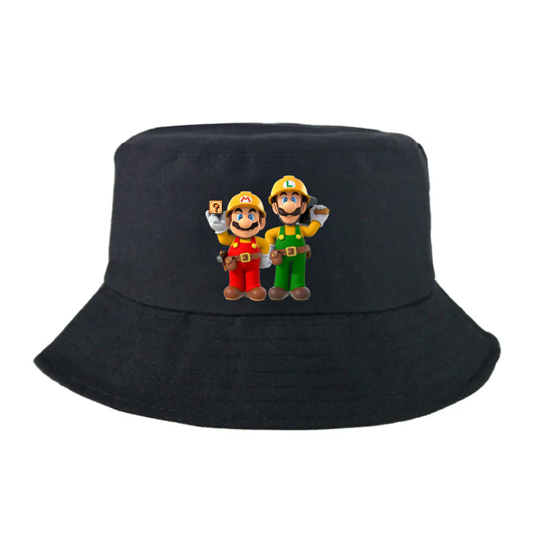 MARIO BROS LUIGI GORRO PESCADOR PESQUERO KPOP HERMANOS