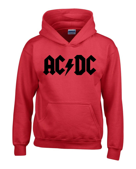 BUZO AC DC SACO CAPOTA HOODIE ROJO