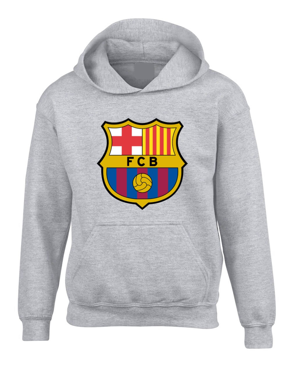 BUZO BARCELONA SACO CAPOTA HOODIE GRIS