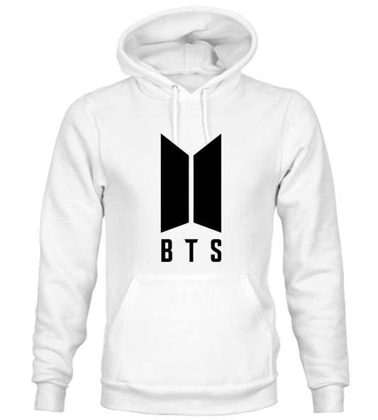 BUZO BTS CAPOTA HOODIE BLANCO