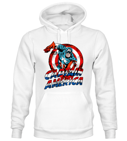 BUZO CAPITAN AMERICA CAPOTA HOODIE BLANCO