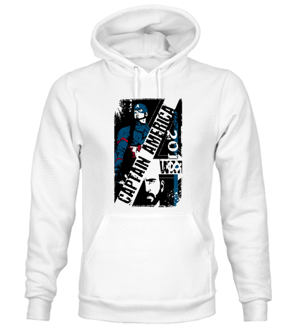 BUZO CAPITAN AMERICA CAPOTA HOODIE BLANCO