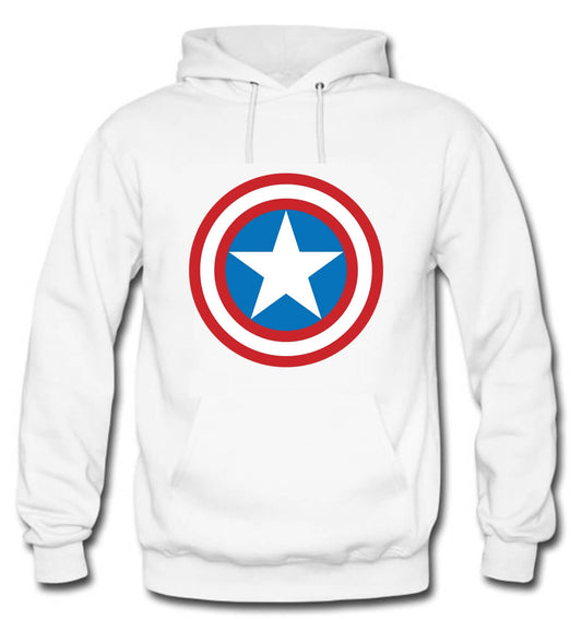 BUZO CAPITAN AMERICA CAPOTA HOODIE BLANCO