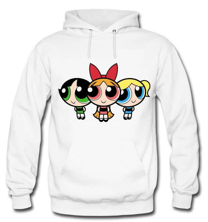 BUZO CHICAS SUPER PODEROSAS CAPOTA HOODIE BLANCO