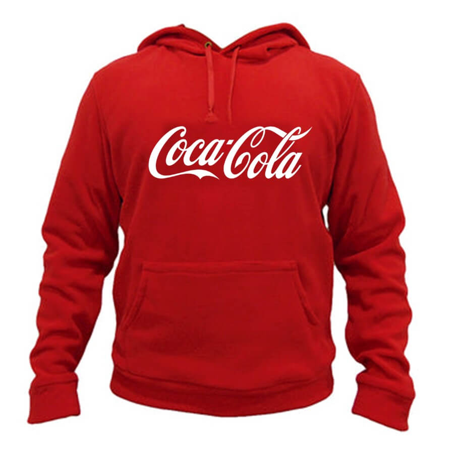 BUZO COCA- COLA SACO CAPOTA HOODIE ROJO