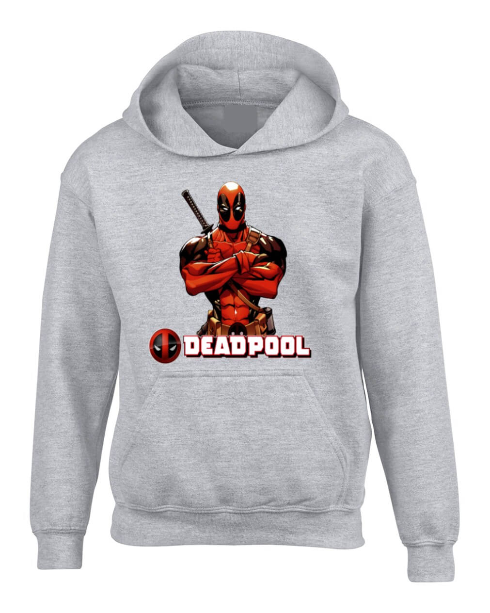 BUZO DEADPOOL SACO CAPOTA HOODIE GRIS