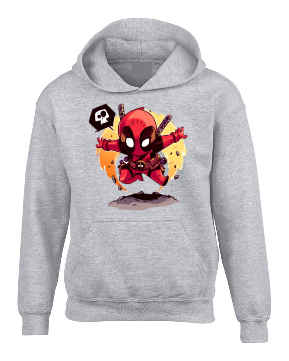 BUZO DEADPOOL SACO CAPOTA HOODIE GRIS