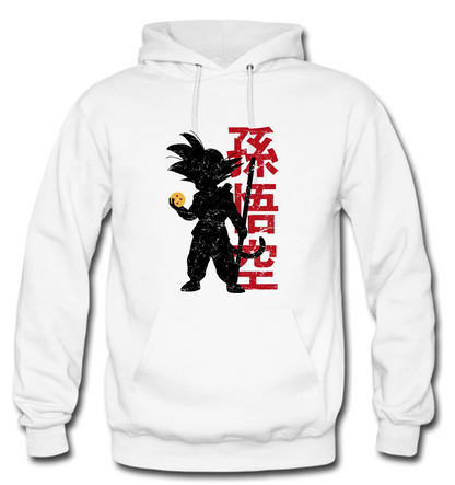 BUZO DRAGONBALL SACO CAPOTA HOODIE BLANCO