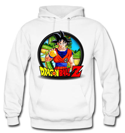 BUZO DRAGONBALL SACO CAPOTA HOODIE BLANCO