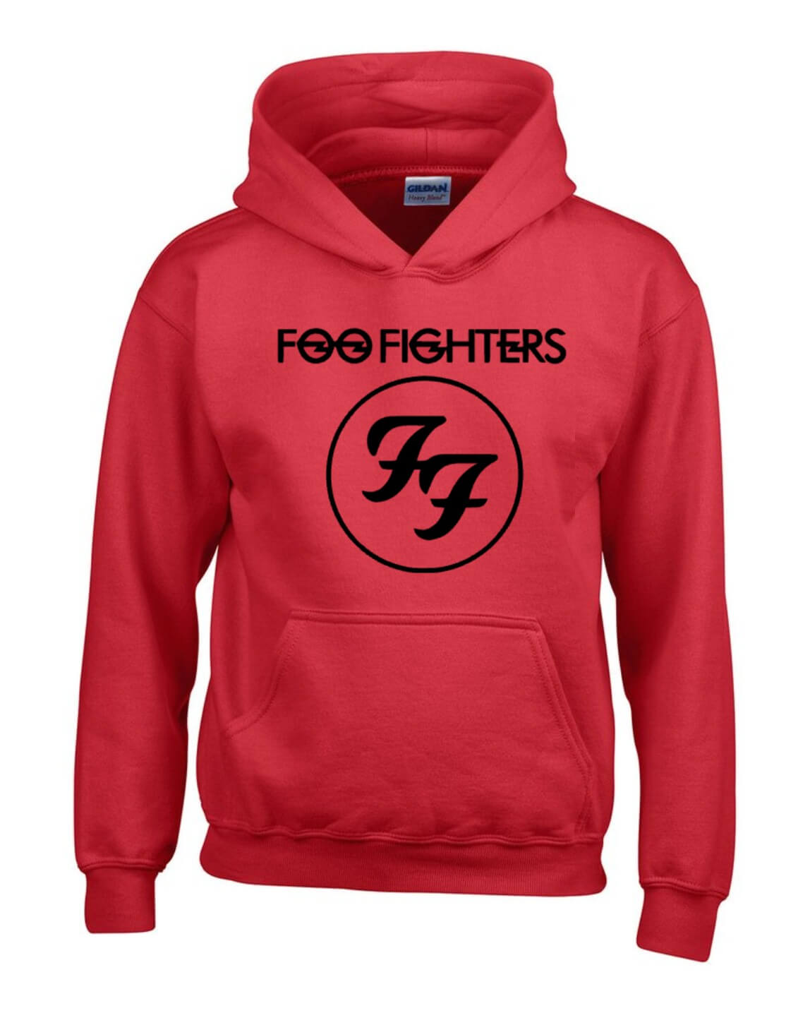 BUZO FOO FIGHTERS SACO CAPOTA HOODIE ROJO