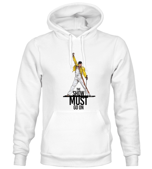 BUZO FREDDIE MERCURY SACO CAPOTA HOODIE BLANCO