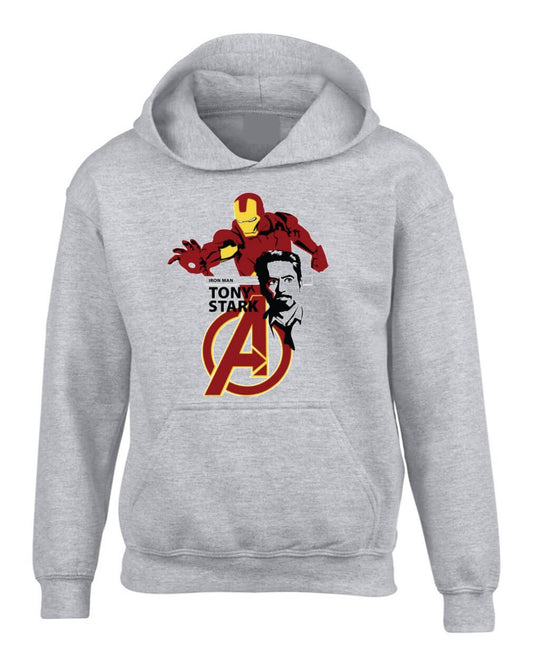 BUZO IRON MAN SACO CAPOTA HOODIE BLANCO