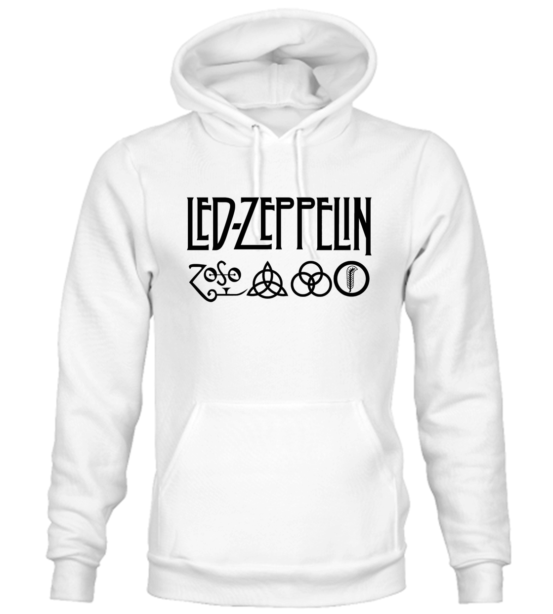 BUZO LED ZEPPELIN SACO CAPOTA HOODIE BLANCO