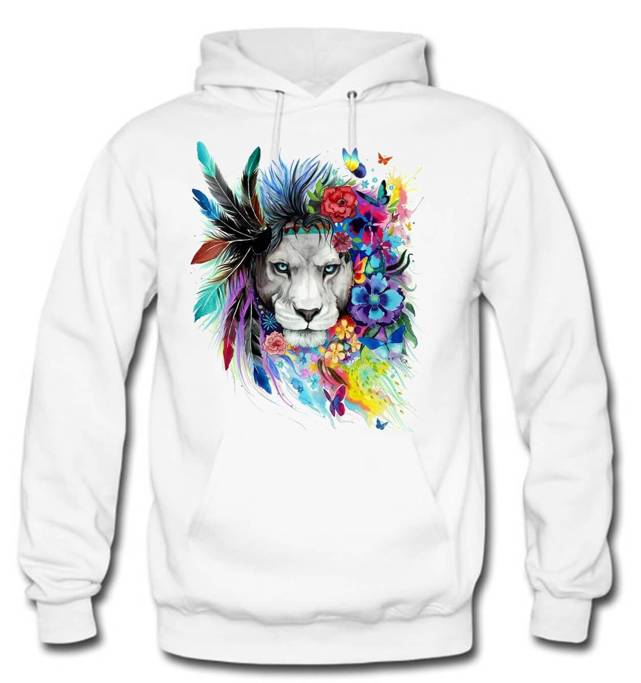 BUZO LEON SACO CAPOTA HOODIE BLANCO