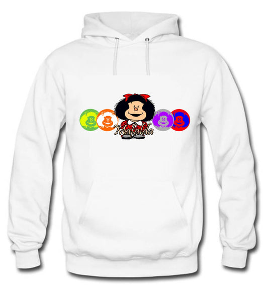 BUZO MAFALDA CAPOTA HOODIE BLANCO