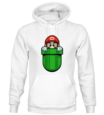 BUZO MARIO BROS CAPOTA HOODIE BLANCO