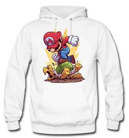 BUZO MARIO BROS CAPOTA HOODIE BLANCO