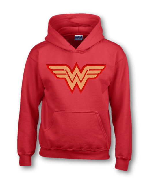 BUZO MUJER MARAVILLA SACO CAPOTA HOODIE ROJO