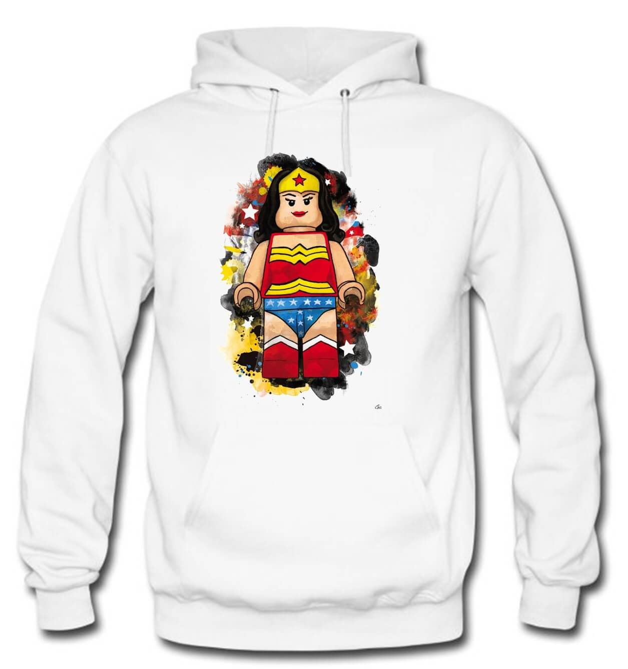 BUZO MUJER MARAVILLA CAPOTA HOODIE BLANCO