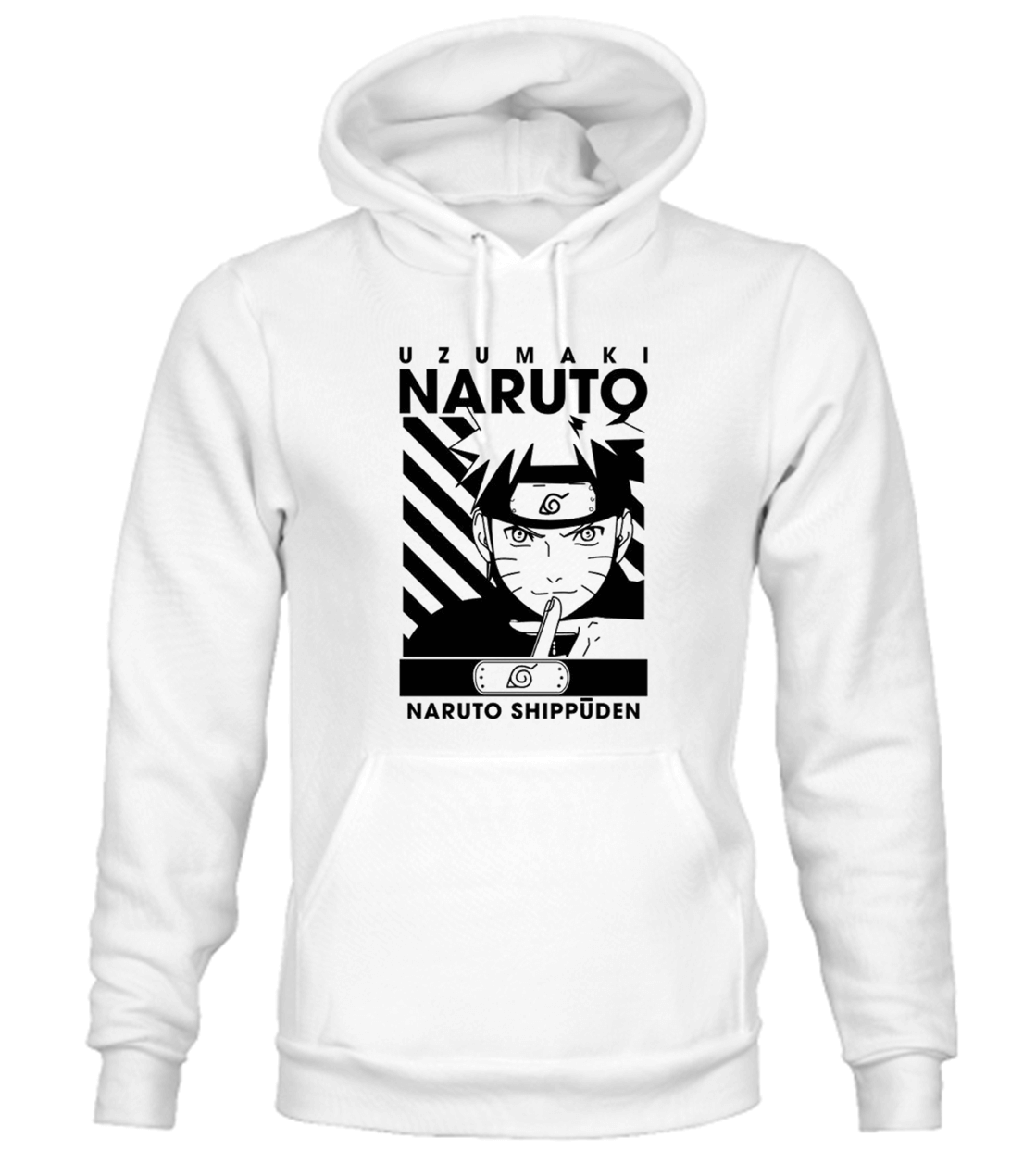 BUZO NARUTO CAPOTA HOODIE BLANCO