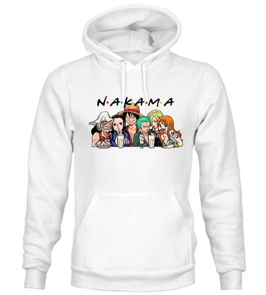 BUZO ONE PIECE CAPOTA HOODIE BLANCO