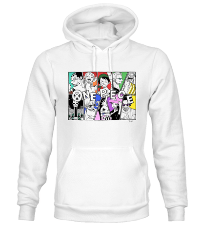 BUZO ONE PIECE CAPOTA HOODIE BLANCO