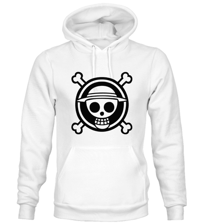 BUZO ONE PIECE CAPOTA HOODIE BLANCO