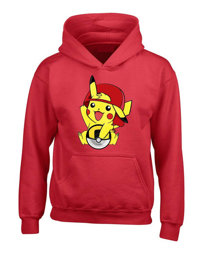 BUZO POKEMON SACO CAPOTA HOODIE ROJO