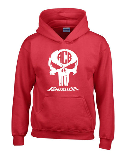 BUZO PUNISHER SACO CAPOTA HOODIE ROJO