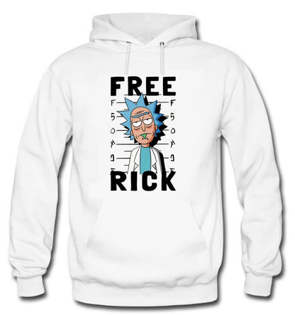 BUZO RICK Y MORTY CAPOTA HOODIE BLANCO