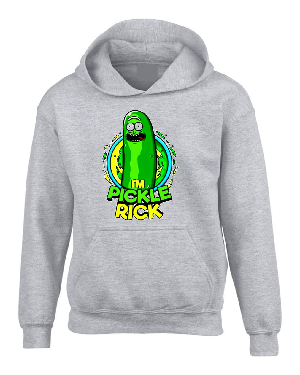 BUZO RICK Y MORTY SACO CAPOTA HOODIE GRIS