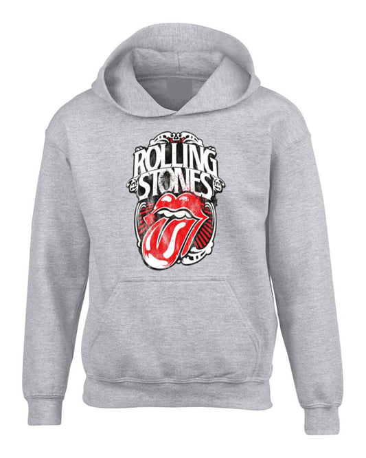 BUZO THE ROLLING STONES  SACO CAPOTA HOODIE GRIS