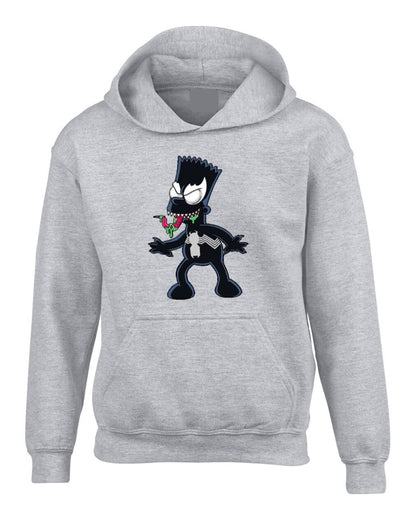 BUZO SIMPSONS BART VENOM SACO CAPOTA HOODIE GRIS