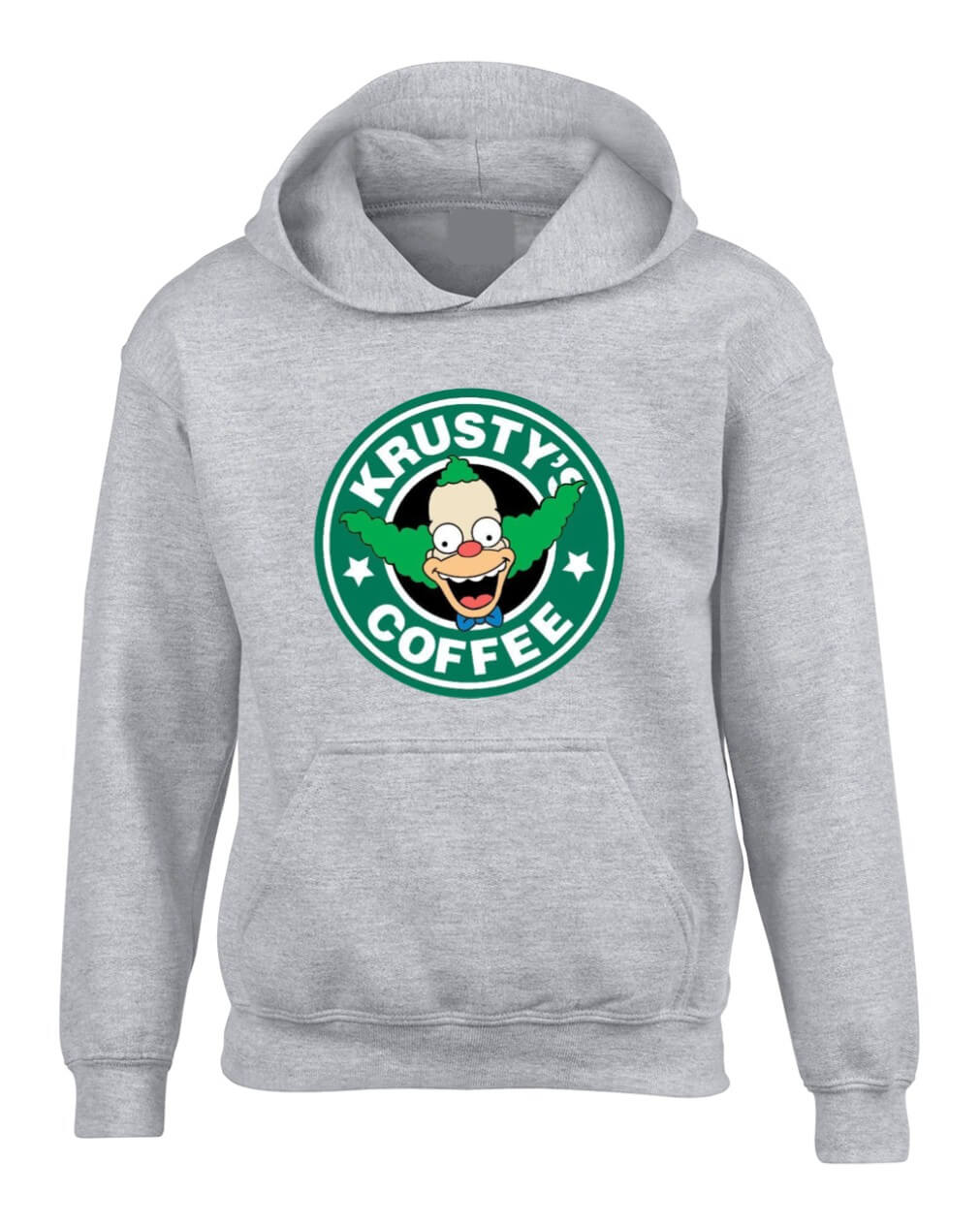 BUZO SIMPSONS KRUSTY SACO CAPOTA HOODIE GRIS