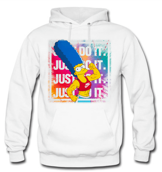 BUZO MARG SIMPSONS CAPOTA HOODIE BLANCO