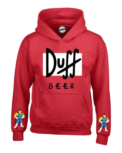 BUZO SIMPSONS DUFF SACO CAPOTA HOODIE ROJO