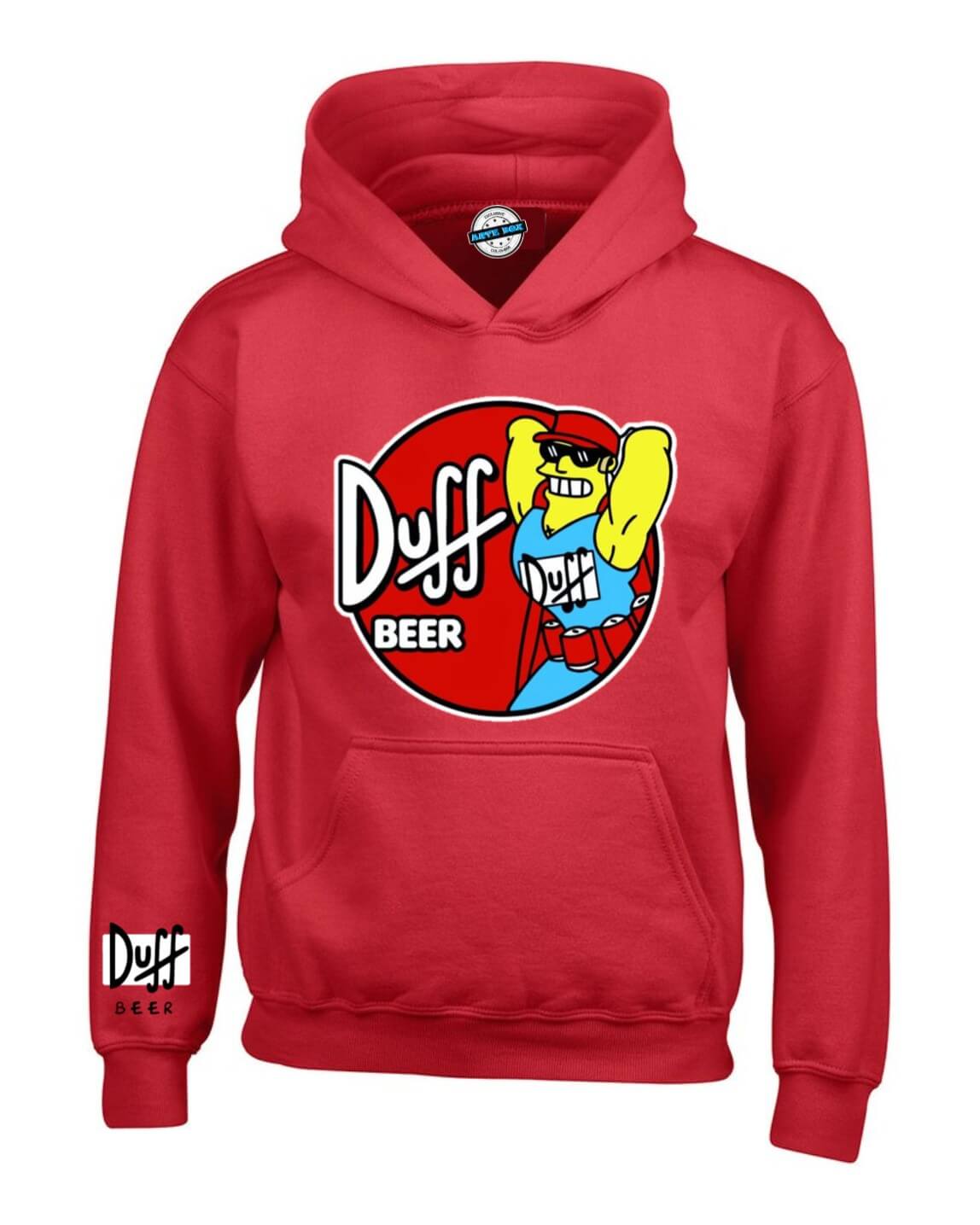 BUZO SIMPSONS DUFF SACO CAPOTA HOODIE ROJO