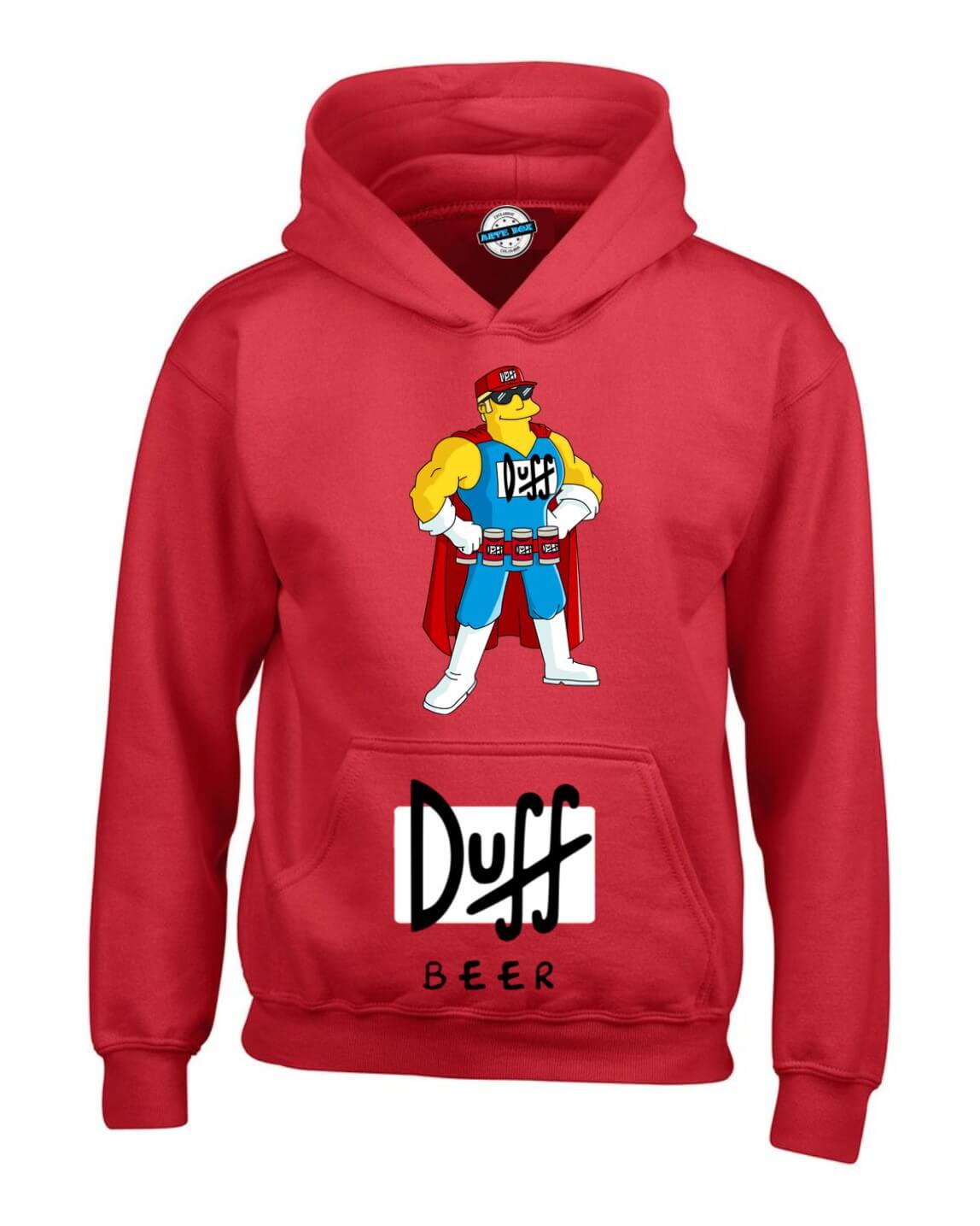 BUZO SIMPSONS DUFF SACO CAPOTA HOODIE ROJO