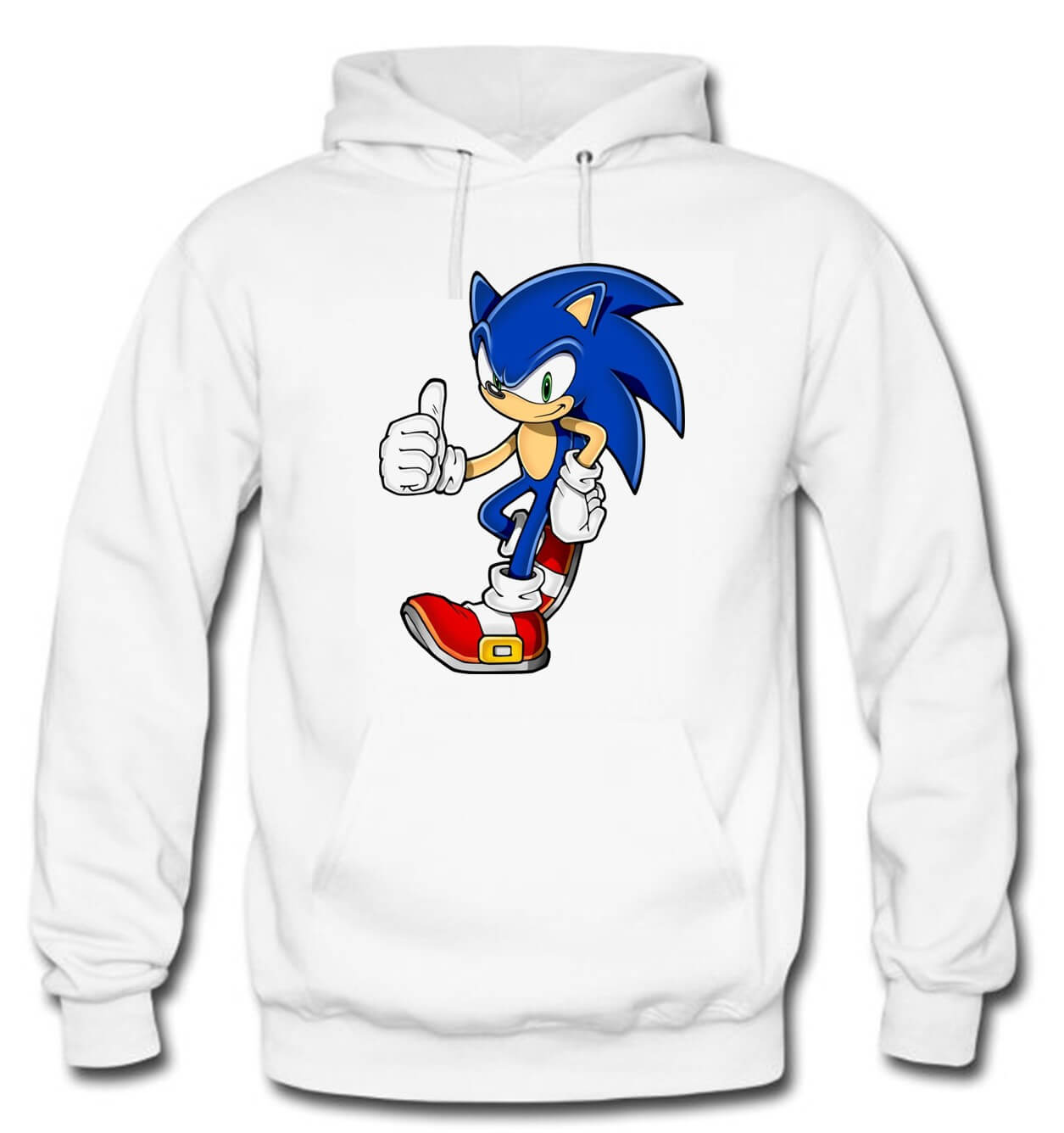 BUZO SONIC CAPOTA HOODIE BLANCO