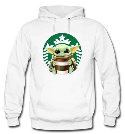 BUZO STAR WARS YODA CAPOTA HOODIE BLANCO