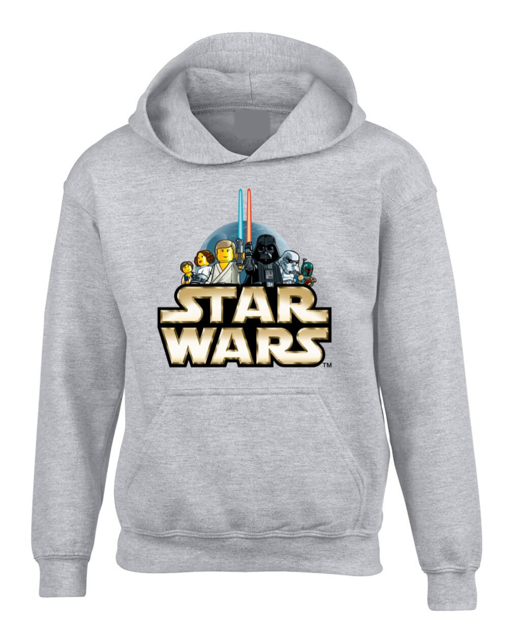 BUZO STAR WARS SACO CAPOTA HOODIE GRIS