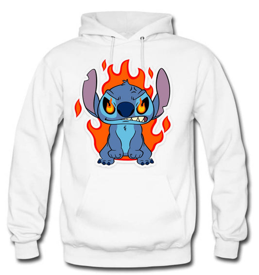 BUZO STITCH CAPOTA HOODIE BLANCO