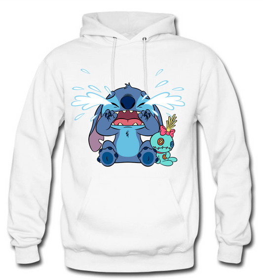 BUZO STITCH CAPOTA HOODIE BLANCO