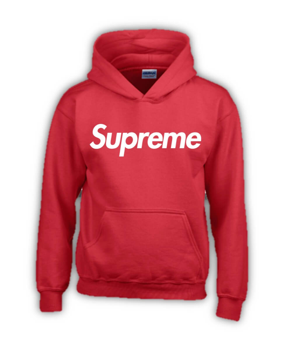 BUZO SUPREME SACO CAPOTA HOODIE ROJO