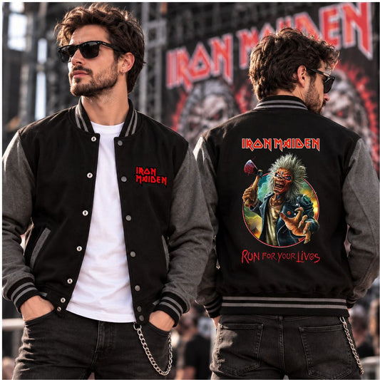 IRON MAIDEN CHAQUETA BEISBOLERA TOUR RUN FOR YOUR LIVES