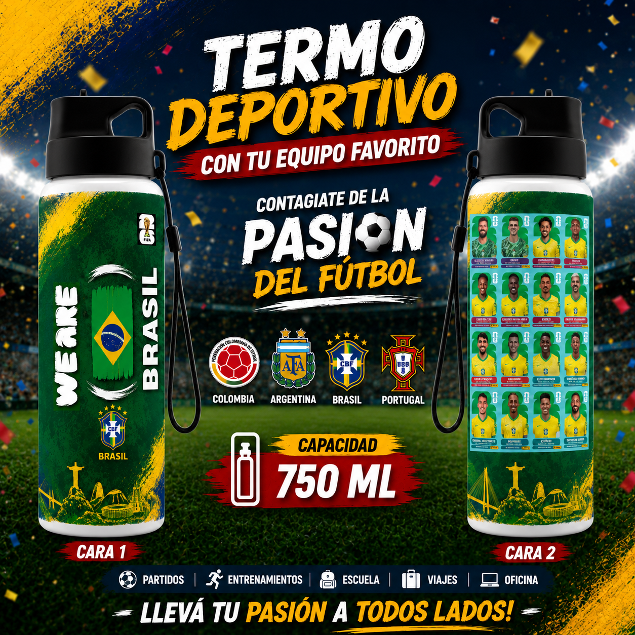TERMOS MUNDIALISTA 2026 ENCUENTRA TU EQUIPO COLECCIONALOS