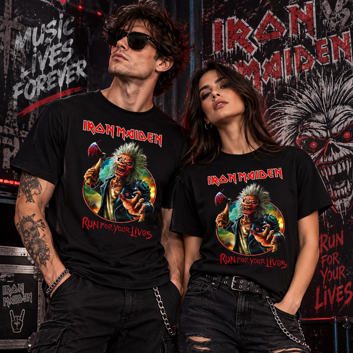 CAMISETA IRON MAIDEN TOUR RUN  FOR YOUR LIVES