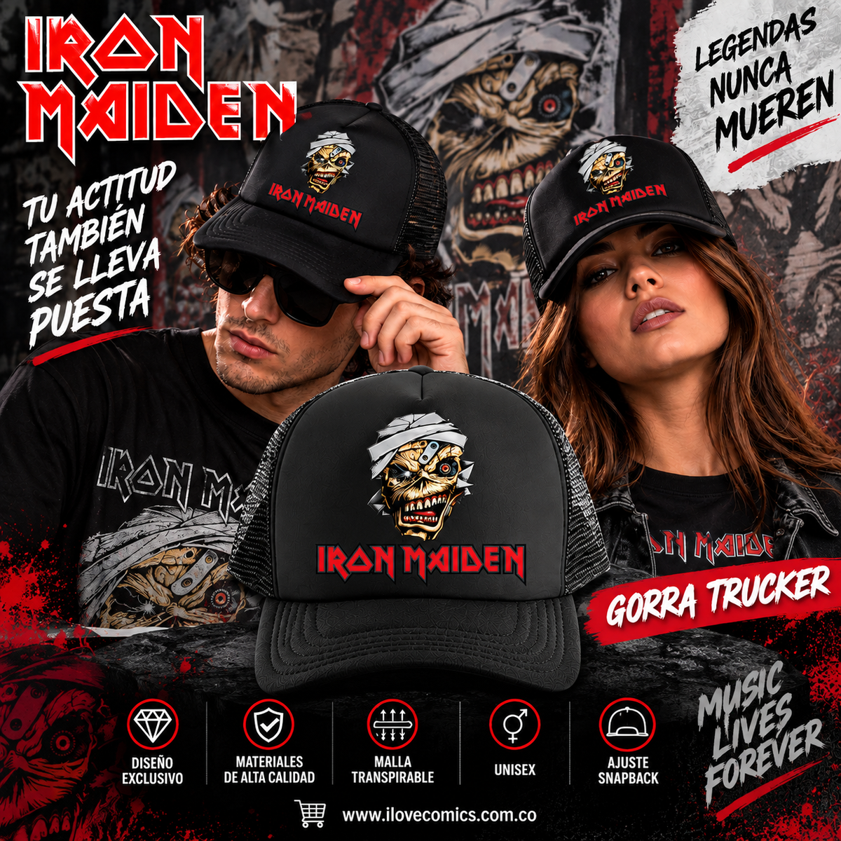 GORRA TRUCKER IRON MAIDEN – EDDIE CLASSIC