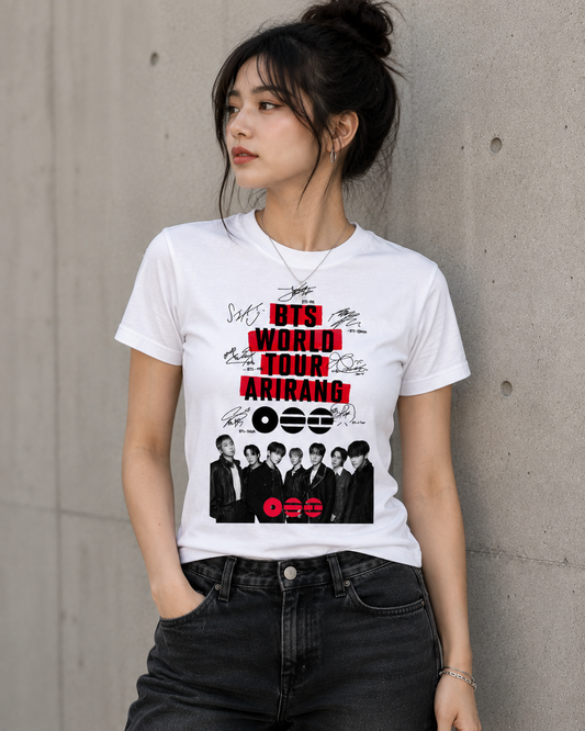 CAMISETA BTS ARIRAN WORLD TOUR 2026 MUJER